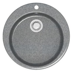 Мойка комп. глянц. MARRBAXX круглая Браун Z510/Q8 507х200мм, тёмно серая, сифон