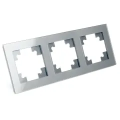 Рамка 3-пост Катрин стекло серебро GFR00-7003-03