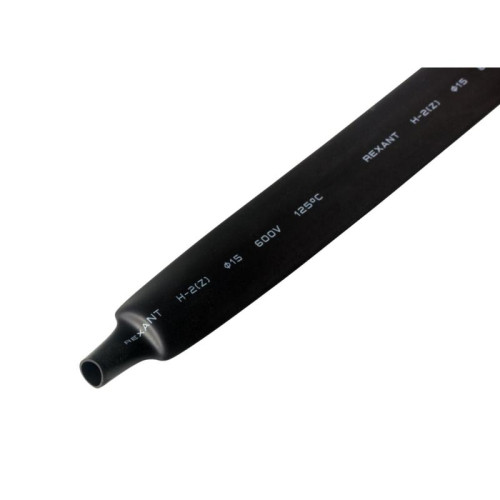 Трубка термоусаживаемая ф 15/7,5 мм черная REXANT (425490)