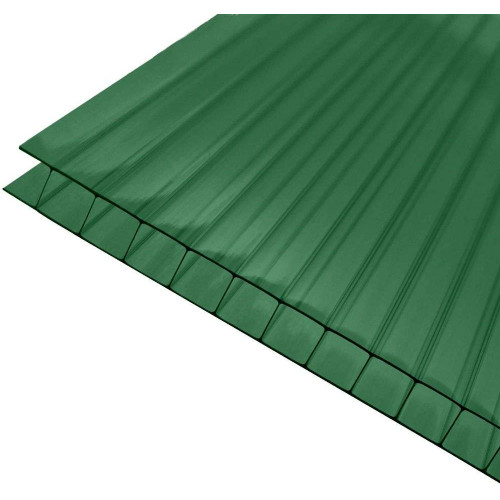 Поликарбонат  сотовый 10мм зеленый 12*2,1м (10лет) Продаётся КРАТНО 3м!!!
