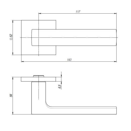 Ручки раздельные ARMADILLO K.USS52.SKY (SKY USS) SN-3 матовый никель (42805)