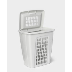 Корзина для белья 45 л прямоуг. «Молетта», светло-серая (9197468)