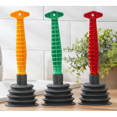 Вантуз ИНТЕРМ, пластик, d=8 см, h=25.5 см, МИКС (3743336)