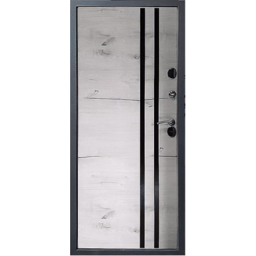 Дверь метал. VD-105 Термо Букле графит (Дуб арктик) (3 контура) 100 мм 860 R правая