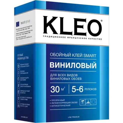 Клей обойный KLEO SMART Виниловый 5-6 рулонов 150г (20)