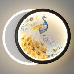 Светильник настенный Павлин LED 21Вт 4000К черный/белый(7661380)