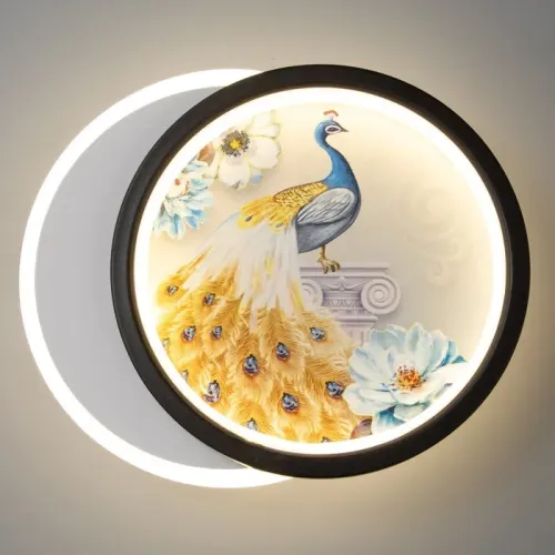 Светильник настенный Павлин LED 21Вт 4000К черный/белый(7661380)