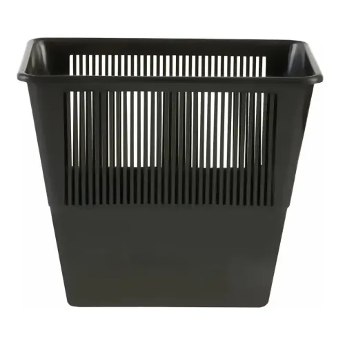 Корзина для бумаг СТАММ прямоугольная черная 12л (620810)