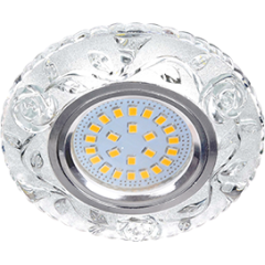 Свет. точ. ECOLA LD7071 MR16 Розы прозрачный/хром FT16CREFB(621222)(*1)