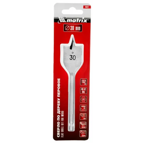 Сверло по дереву перовое MATRIX 30мм (70422)