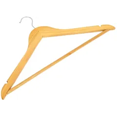 Вешалка для одежды РЫЖИЙ КОТ деревянная с перекладиной, лакированная (215432)