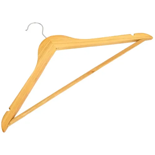 Вешалка для одежды РЫЖИЙ КОТ деревянная с перекладиной, лакированная (215432)