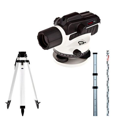 Нивелир оптический ADA Ruber 32 + рейка STAFF 3 + штатив на клипсах Light (А00121 К1)