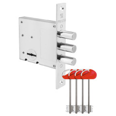 Замок врезной б/руч. FUARO сувальдный MDV10/S-60.00.3R14 4key (36239)