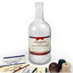 Этикетка Универсальная горизонтальная для крепких напитков, бордо, 48 шт