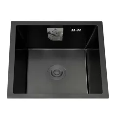 Мойка нерж. врезная DIADONNA 44х44, серый графит, DS4444B (507950)