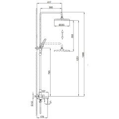 Душевая стойка FRAP F2489-9 оружейная сталь