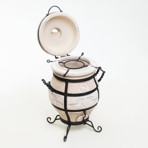 Тандыр Сармат СамОбжар с откидной крышкой (подставка, кочерга, совок,колосник, приспособление для подвешивания шампуров)