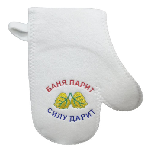 Рукавица для бани Баня парит силу дарит