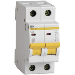 Выключатель автоматический 2-пол. 25A C 4,5кА ВА47-29 IEK MVA20-2-025-C (51012)