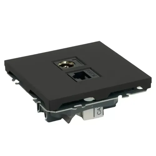 Розетка PC+TV ЭМИЛИ черный RST00-5106-05