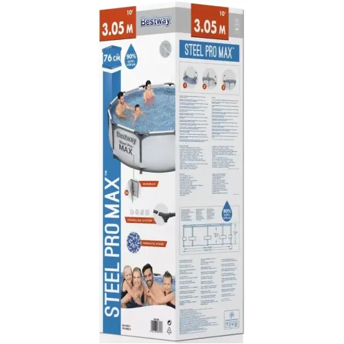 Бассей каркасный Bestway Steel Pro Max 305х76см, 4678л 56406 BW