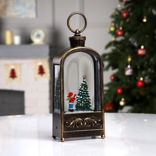 Фонарь новогодний Luazon Lighting Елка свечение теплое белое (9591303)