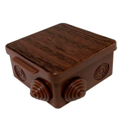 Коробка распред. ОП 100х100х55мм, крышка, бук,  IP54, 8вх. TDM SQ1401-0613 (660322)