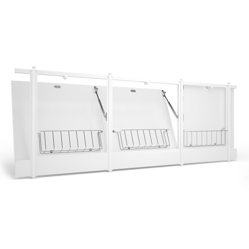 Экран для ванны МЕТАКАМ ПВХ с откидными дверцами 1,7 м белый