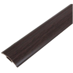 Порог с кабель-каналом 42мм 0,9 Венге чёрный ПВХ (ПМК42-0,9 302 ИДЕАЛ)