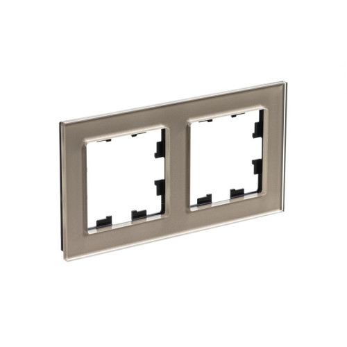 Рамка 2-пост AtlasDesign Nature стекло шампань. SchE ATN320502