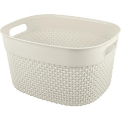 Корзина Plast team Oslo прямоугольная без крышки, молочный туман 6л (713428)