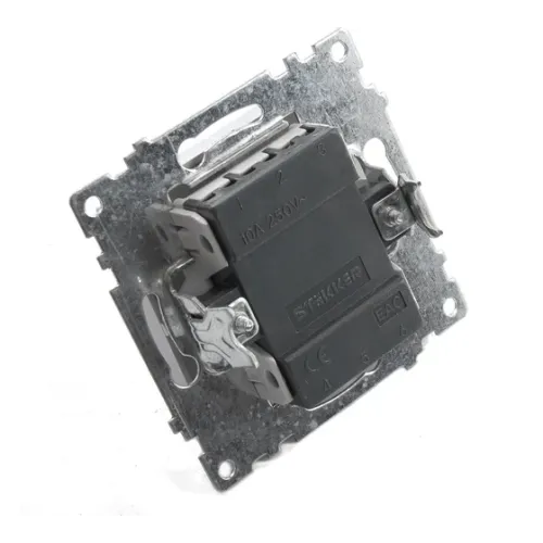 Выключатель 1-кл Катрин серебро GLS10-7103-03