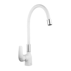 Смеситель для кухни FRAP F4453-03 белый, ф 35 гайка