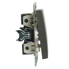 Выключатель 1-кл Катрин с подсветкой графит GLS10-7101-06