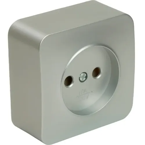 Розетка О/У 2P STEKKER серебро MST10-11-03 49325