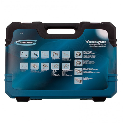 Набор инструментов GROSS 109 пр., 120 зубьев, CrV, 1/4, 1/2 (14155)