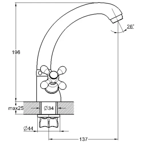 Смеситель для кухни G-LAUF QTZ4-C827