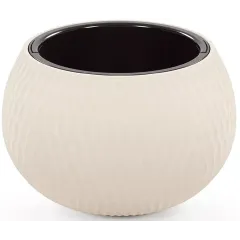 Горшок для цветов Жемчужина 9,7л со вставкой 4л бежевый М 8721 (276875)