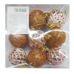 Шары новогодние набор 9шт 4см (2766)