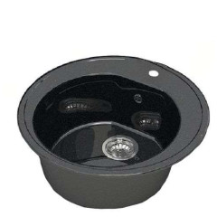 Мойка комп. глянц. MARRBAXX круглая Черая Z3/Q4 505х191мм, черная, сифон