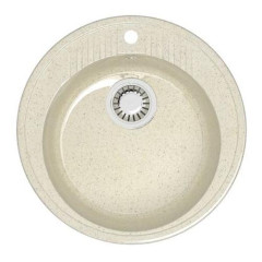 Мойка комп. глянц. MARRBAXX круглая Z6/Q2 515х213мм, бежевая, сифон