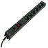 Фильтр сетевой Stekker 6 роз. 16A 1,8м черный HM22-61-02 Techno 50159