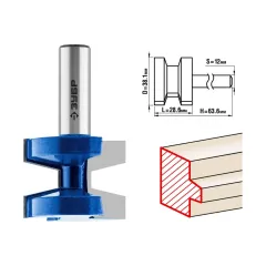 Фреза ЗУБР 38.1 x 28.6 мм, хвостовик 12 мм (28731-38.1-2)