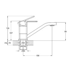 Смеситель для кухни G-LAUF GOR4-B058