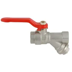 Кран шаровый с фильтром ф 1/2