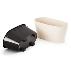 Горшок для цветов ЛЕЯ овальный двойной бежевый 4л М8590 (275737)