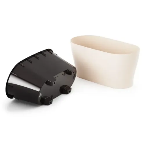 Горшок для цветов ЛЕЯ овальный двойной бежевый 4л М8590 (275737)