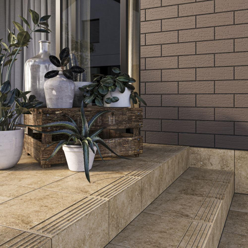 Плитка клинкерная напольная 298*298 Вермонт 1 светло-серая (м2) (глазурованная) в уп. 1,33 м2 (15шт.)