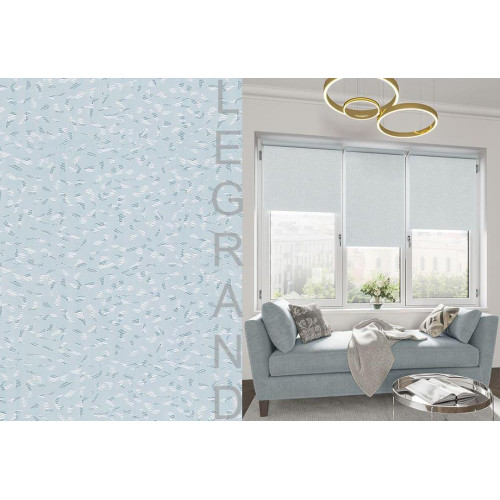 Рулонные жалюзи Блэкаут Кристал 47*175 цвет голубой